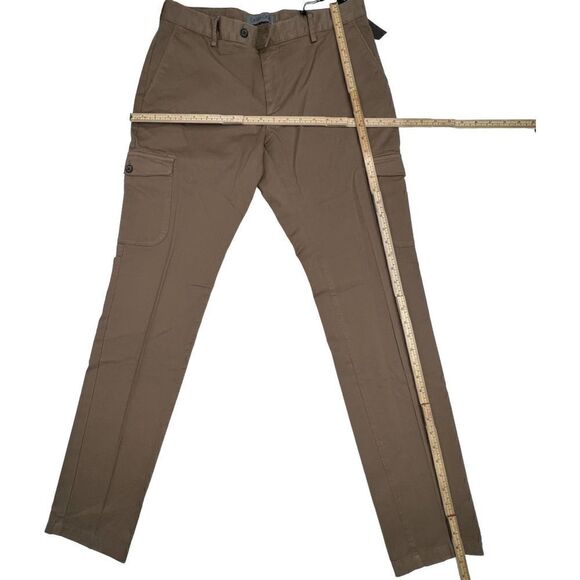 New Dylan Gray Men US 31 Brown Jeans Classic Fit Cargo Pants Cotton Regular - Picture 5 of 11
